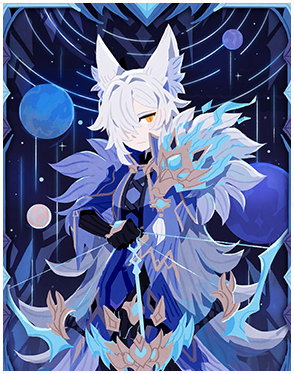 1 x Moon Wolf Card