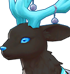 Silver Black Snow Deer
