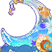 Floating Moon and Stars